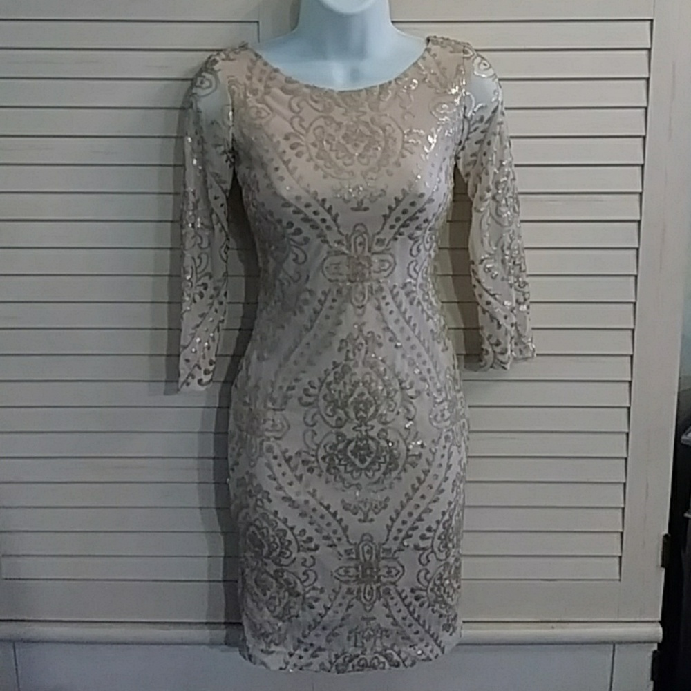 Gold and Nude Dress